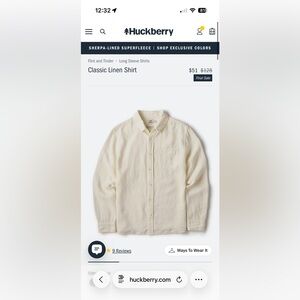 Hackberry Flint and Tinder Classic Linen Shirt